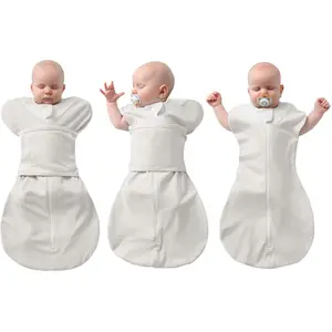 Breezefree Baby Swaddle, Breathable Swaddle Blankets for Newborns, 3-Way Adjustable Sleep Sack 100% Cotton