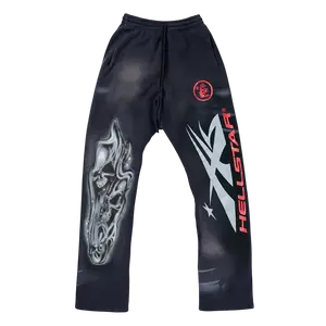 HELLSTAR AIRBRUSHED SKULL FLARE SWEATPANTS