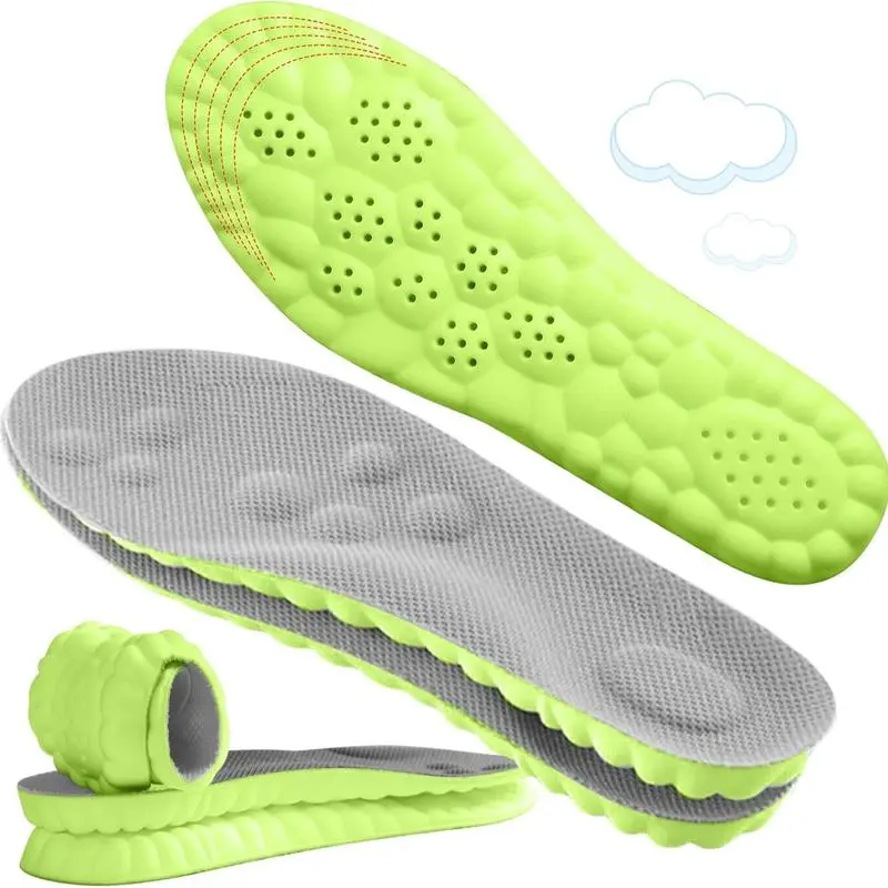 Moisture-Wicking Work Boot Inserts with Reinforced Heel – 4D Gel-Infused Foam for Heavy Impact Zones – Perfect for Construction Sites, Landscaping, and Delivery Drivers
