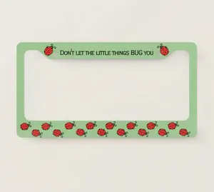 Line of Ladybugs Design License Plate Frame, Car Accessories