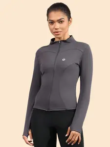 Summer Women's Running Jacket – Ultra-Thin Zip Front Hoodie with Thumb Holes, Breathable & Sweat-Wicking Fitness Layer