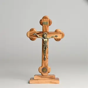 Altar Crucifix 8.5 " Olivewood with Relic