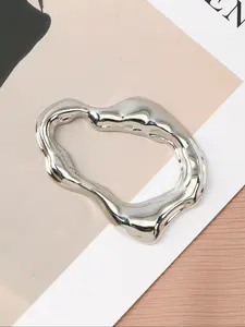 Women's Asymmetrical Shape Metal Hijab Scarf Clips, Custom Design Large Brooch Holders, 1pc/2pcs Set, Perfect Accessory for Stylish Looks