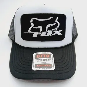 Fox Black and White Mesh Snapback Foam Trucker Hat