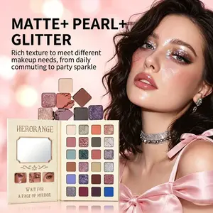 Perfect Makeup Palette Set, Makeup Magic Book Including Eyeshadow, Lip Gloss, Powder Blusher & Highlighter, Complete Makeup Book, Ideal Gift for Women at Holiday Parties Glitter Matte  Cosmetic !