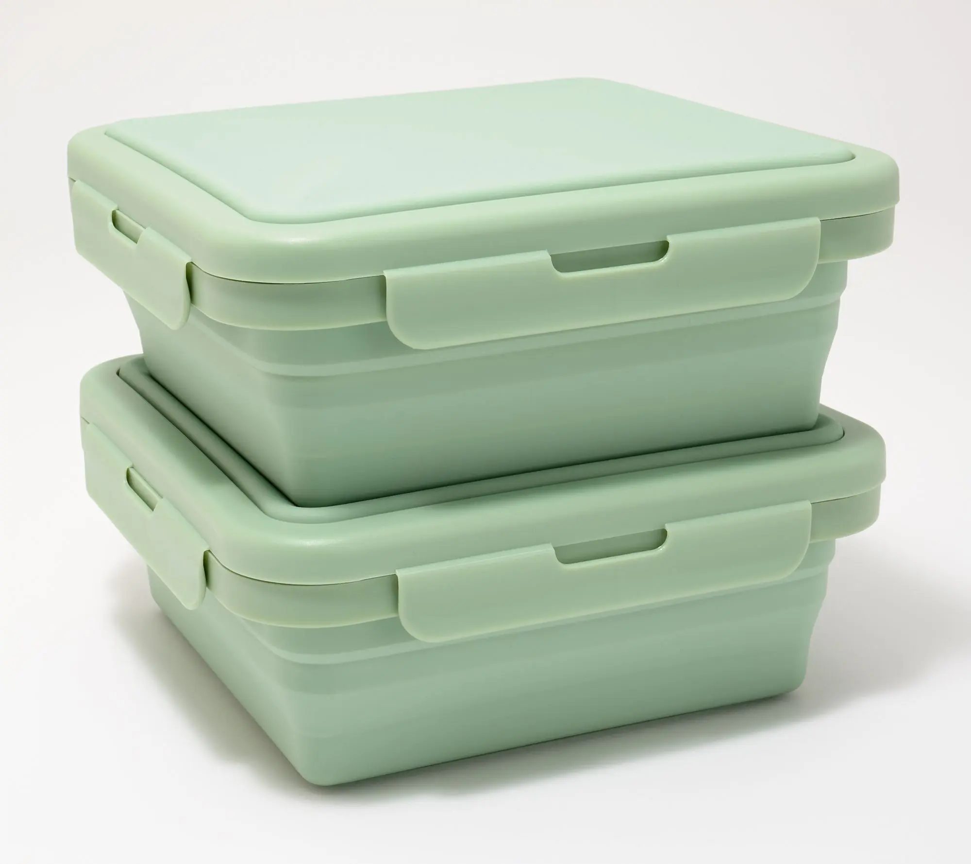Cella S/2 Silicone Collapsible Storage Squares w/Attached Lids Cella S/2 Silicone Collapsible Storage Squares w/Attached Lids