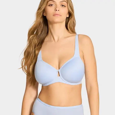 BARE BARE NECESSITIES Women's Seamless T-Shirt Style Breathe More Spacer Bra - Soft Fabric, Adjustable Straps