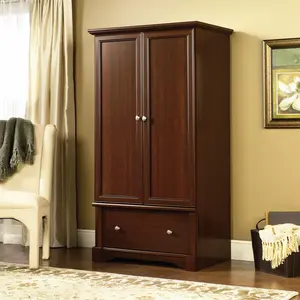 Sauder Palladia Armoire - with Hidden Storage, Garment Rod, and Spacious Drawer for Versatile Home Storage