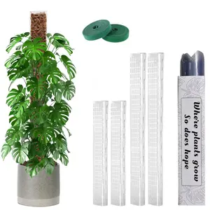Plastic Moss Pole for Plants Monstera,15in/24in/36in/48 inch Moss Pole Plastic Plant Stand Indoor Climbing Plants Guardian Tutors Pot Moss Stick For Plants Growth Garden Support