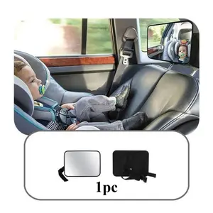 Crash Tested And Certified Shatterproof 360 Degree Rotation Baby Car Mirror For Rear Facing Infant With Wide Crystal Clear View
