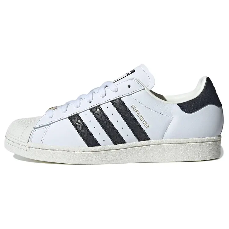Adidas Superstar White Black Trefoil Stripes' Comfort Low Top Skate Shoes Men's IF3637