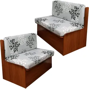 RV Dinette Cushion Covers Printed Camper Cushion Slipcover Stretch 2 Seat Sofa Chair Cover Furniture Protector for RV Camper Car Bench 2 Backrest Covers & 2 Bench Covers,07