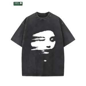 Men's Heavy Washed Cotton Crewneck T-Shirt - Boxy Loose Fit Breathable Short Sleeve Tee for Daily Streetwear Gym Travel Casual Outfits OOTD