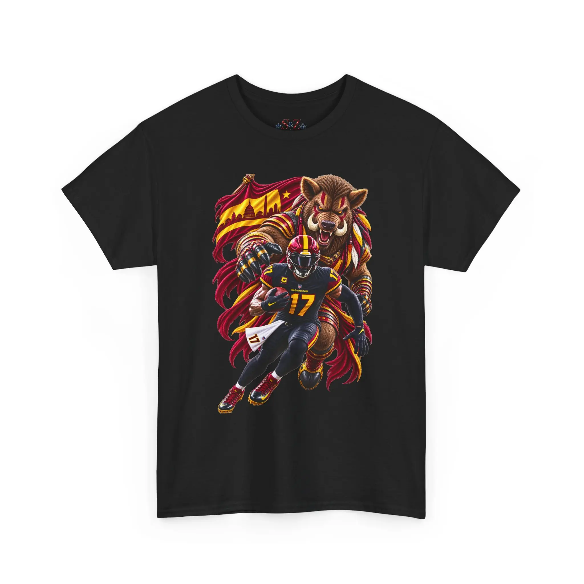 Washington commanders Football Player Tee | Vintage Skyline, Helmet, Number 28