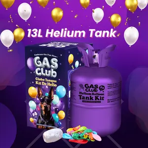 GasClub 13L Helium Tank Party Air Pump Balloon Silk Ribbon Balloons Up To 50 Latex Balloons