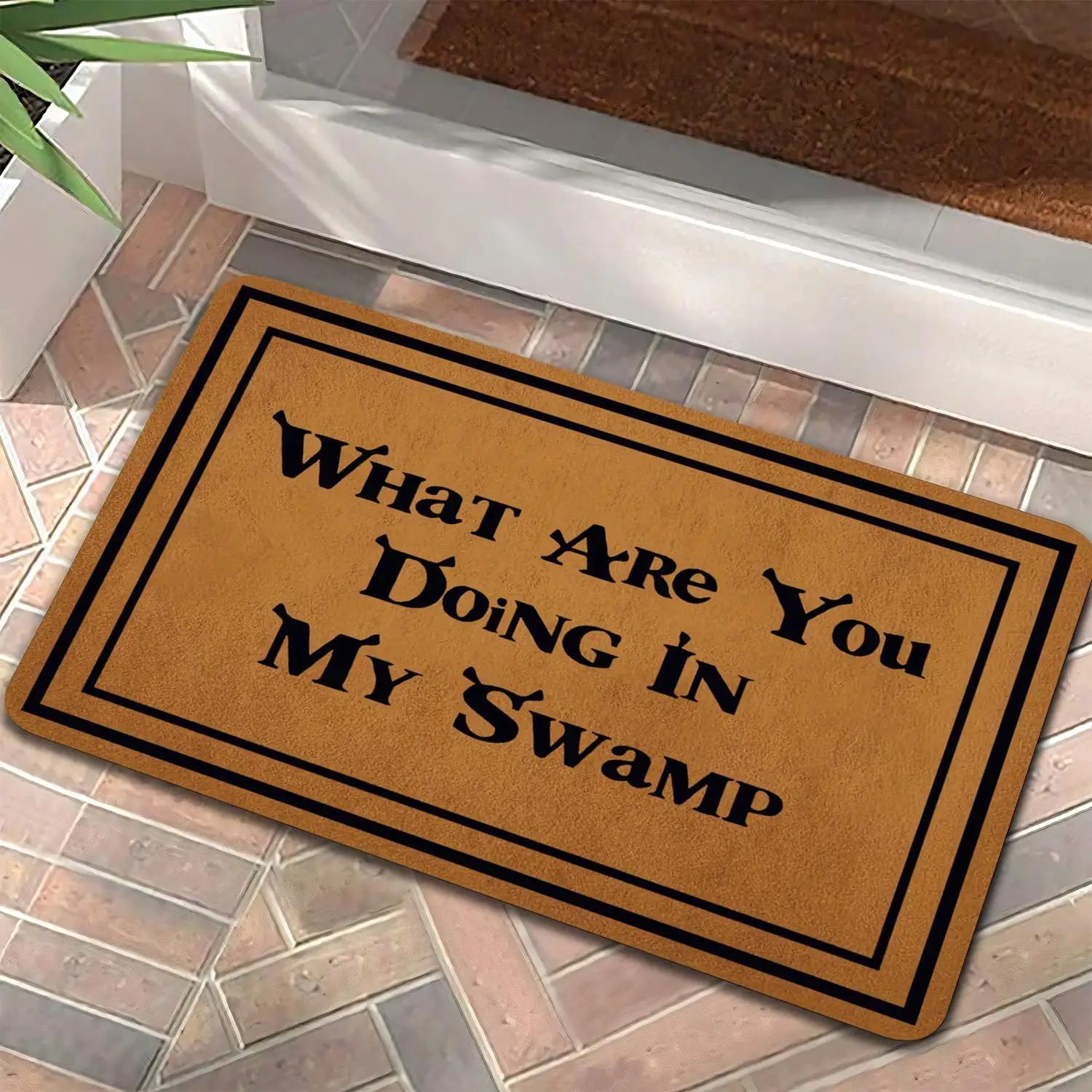 Letter Pattern Funny Door Rug, Non-slip Soft Welcome Mat, Decorative Mat for Home Entryway Living Room Bedroom