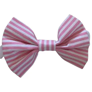 Pink Stripe Bow Tie