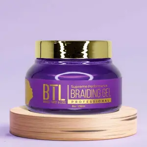 BTL Supreme Performance Braiding Gel Professional 8oz/236ml Instant Hold for Braids Twists & Locs Food Grade