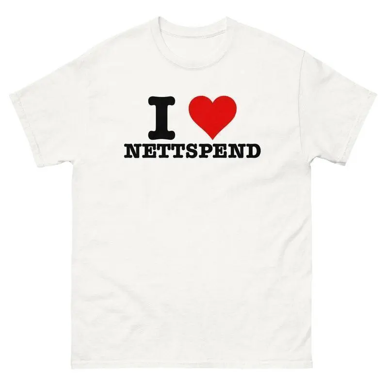 I Love NETTSPEND Funny T-Shirt I Heart nettspend Graphic T Shirt, Gift For Him, Gift For Her, Menswear Classic Casual Basic Short Sleeve