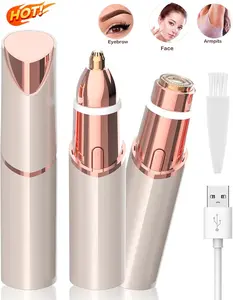 Women's Eyebrow and Facial Hair Trimmer: 2-in-1 Electric Shaver, Rechargeable Eyebrow, Lip, Body, and Facial Shaver for a Comfortable Experience