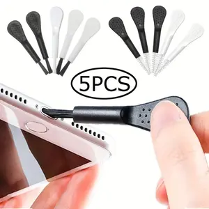 5pcs, Mini Brush For Phone Hole, Multifunctional Mini Cleaning Brush, Dust Removal Brush For Phones Laptop Charging Port Earphone Hole, Cleaning Supplies, Cleaning Gadgets