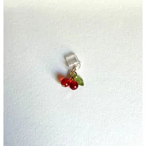 Twin Cherries Device Dust Plug Charm, USB-C Kindle and iPhone Cherry Decorative Charms for Devices