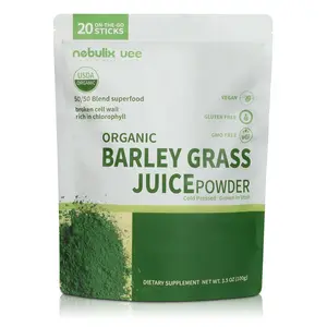USDA Organic Barley Grass Juice Powder: Cold-Pressed Freeze-Dried | 5000mg/Serving, 20 Sticks | Utah-Grown