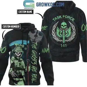 Call Of Duty Task Force 141 The Ghost Are Real Personalized Hoodie, Video Game Fan Hoodie