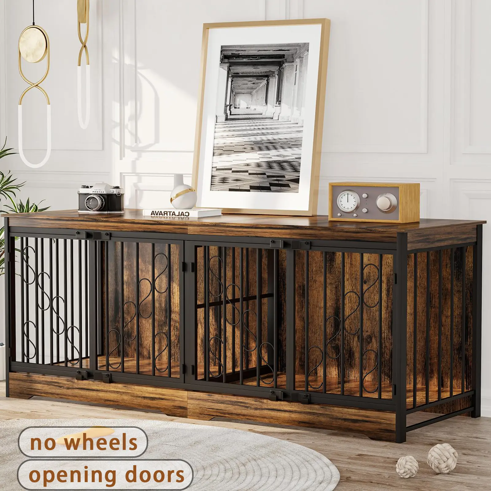 Brown 71"L x 28.34"W x 31.69"H