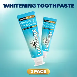 Lumineux Fluoride Free Whitening Toothpaste | 1 PACK or 2 PACK | Mineral Rich Sea Salt | Peroxide Free | Enamel Safe for Sensitive Whiter Teeth | No Artificial Colors, Dyes or Preservatives - SLS Free Dentist Formulated - 3.75 Oz
