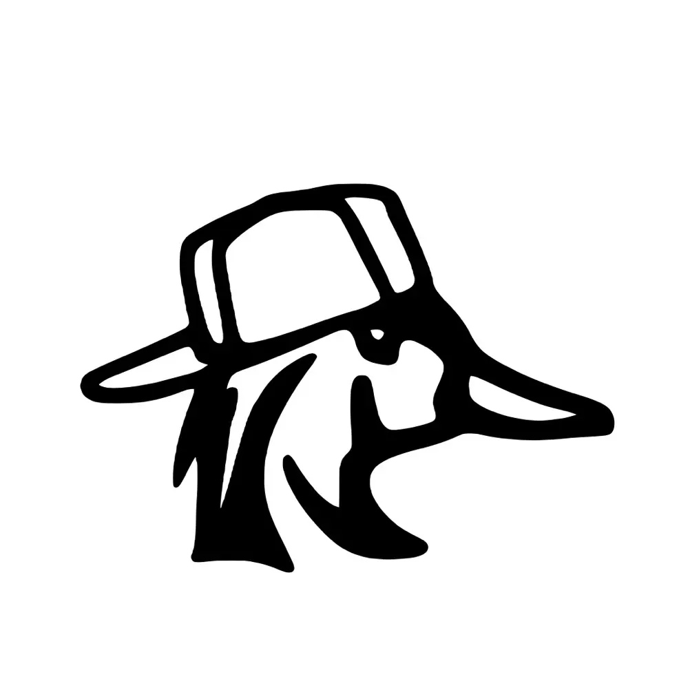 Wood Duck with backwards hat- Decal