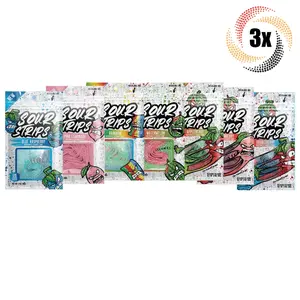 3x Bags Sour Strips New Variety Flavored Candy | 3.4oz | Mix & Match