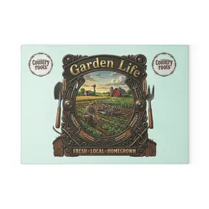 garden themed cutting board from Country Roots Apparel