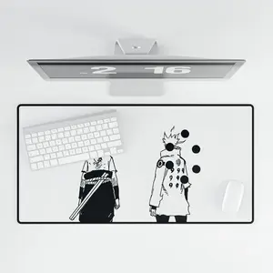 Sasuke Mouse Pad, Anime Rivalry Desk Mat, Large Shonen Ninja Gaming Mousepad, Anime Desk Setup Gift, Manga Fight Decor