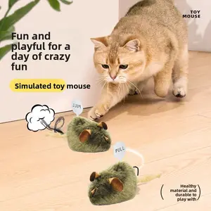 Cat toy electric mouse with sound simulation