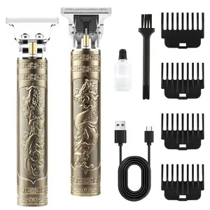 Men's Professional T-Blade Cordless Hair Clippers Set – Rechargeable Grooming Kit, Precision Hair Trimmer for Home Hair Cutting & Styling
