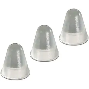 Specialties Self Adhesive   0.787" x 0.886" (20.0mm x 22.5mm) Clear Conical Polyurethane Pads for Industrial Surface Protection, 25 Pack, BS57