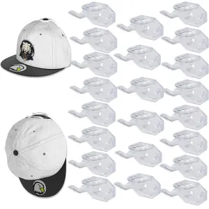 Wall-Mounted Sticky Hat Hook, Ultra-Strength Baseball Cap Rack, No-Drill Hat Organizer for Home and Closet Storage