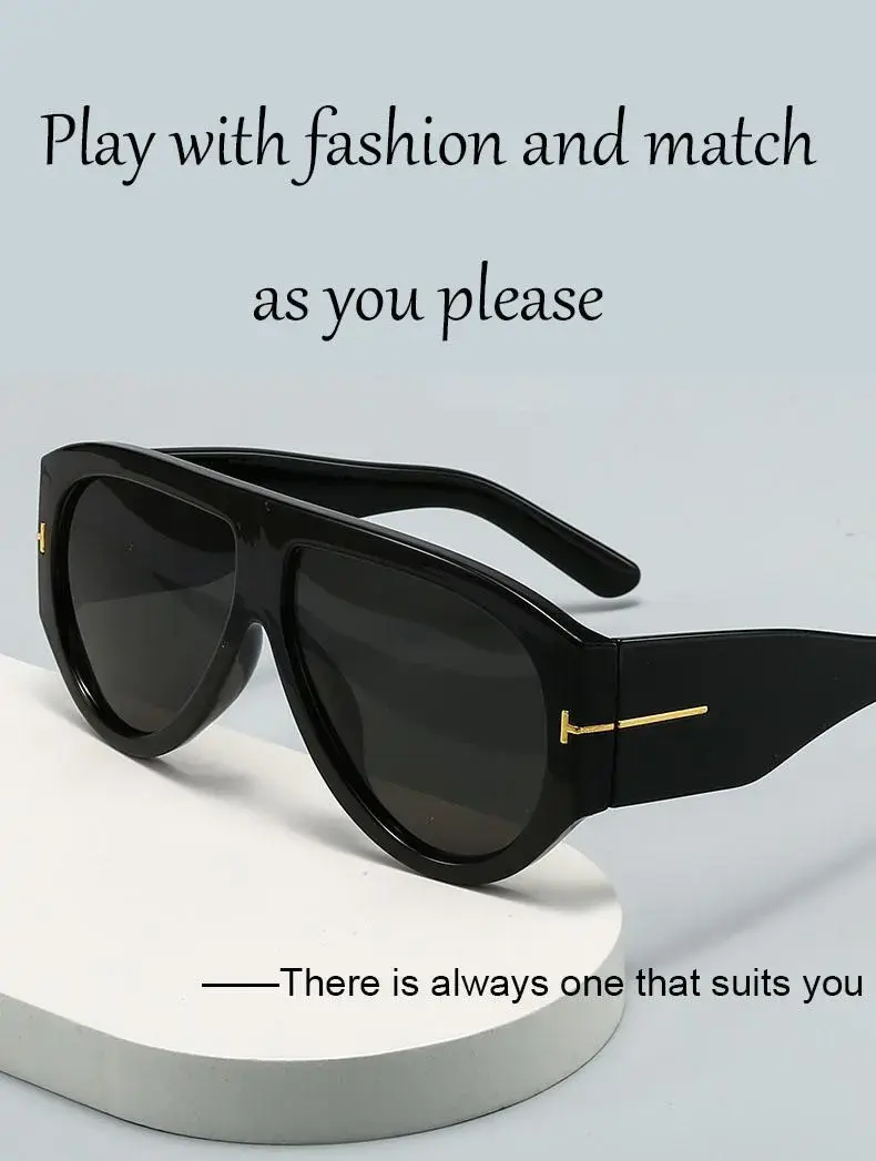 Unisex Full Rim Retro Oversized Aviator Shades - Men's Accessories, Trendy Casual Windproof Punk Sunglasses with UV Protection, Large Frame Beach Fashion Eyewear for Summer Deals, Restocks