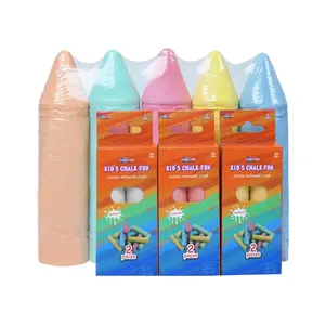 CHALK&FUNNY Bullet Chalk Set｜5 Sticks +2/3 Color Refills｜Eco-Friendly Dust-Free Chalk for Kids, Family Art & Classrooms