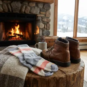 Boys' Hike Full Cushion Striped Crew Socks for Toddler Little Kid Big Kid - Smartwool Merino Wool Blend Warm Moisture Wicking Breathable Comfortable Outdoor Adventure Camping Walking Everyday Wear Durable Kids Socks