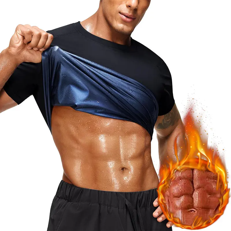Sauna Shirt for Men Sweat Sauna Suit for Gym Exercise Compression Shirt Workout Shapewear