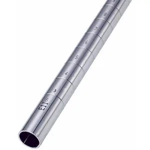 212 MAIN Heavy-Duty Adjustable Height Chrome Finish Floor Leveler Tool - 74 in. High Post, Rust-Resistant, Shelf Clips Included, Ideal for Dry Environments