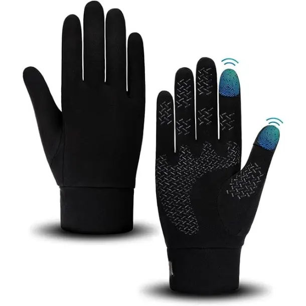 New Deal - Lightweight Winter Gloves for Men Women, Warm Running Gloves Touchscreen Thermal Glove Liners for Cold Weather Driving, Cycling & Hiking, Non-Slip, Elastic Cuff, Stretchy, Durable