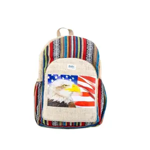 Hemp Handmade Large size Backpack with Built-in Organizer for Work, Travelling or School outdoor backpack