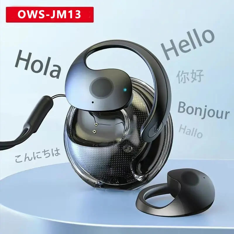 OWS JM13 Wireless Earbuds, Bluetooth 5.4 Audio Electronic Device with Mic, Waterproof Sport In-Ear Headphones, Noise Reduction, Multi-Device Compatibility, Chargeable (Wet/Dry Use, No Cable Needed)