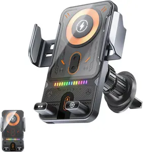 Smart 2-in-1 Car Rotating Mobile Phone Holder & Wireless Charger, 2026 New Cool Car Wireless Fast Charging Holder, Automatic Clamping Charging Auto Air Vent Holder for Smartphones