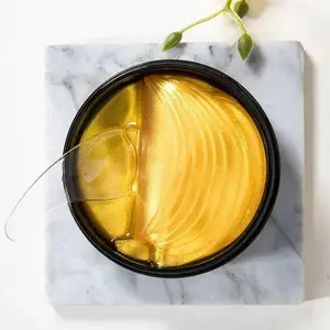 24K Gold Moisturizing Eye Mask - 60pcs Set with Hydrogel Technology, Triple Collagen Matrix, 24K Bio-available Gold Delivery System, Alcohol Free, Unisex - Hyaluronic Skincare Brightening