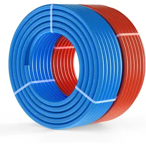 VEVOR PEX Pipe 3/4 Inch, 2 x 100 Feet Non-Oxygen Barrier PEX-A Flexible Pipe Tubing for Potable Water, for Hot/Cold Water & Easily Restore, Plumbing Applications with Free Cutter, Blue & Red