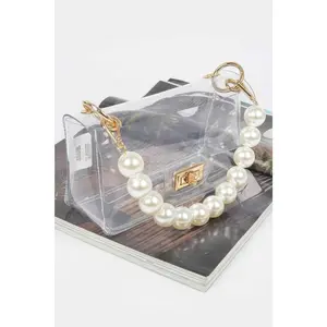 Transparent Cross Body Bag W Clear Chain